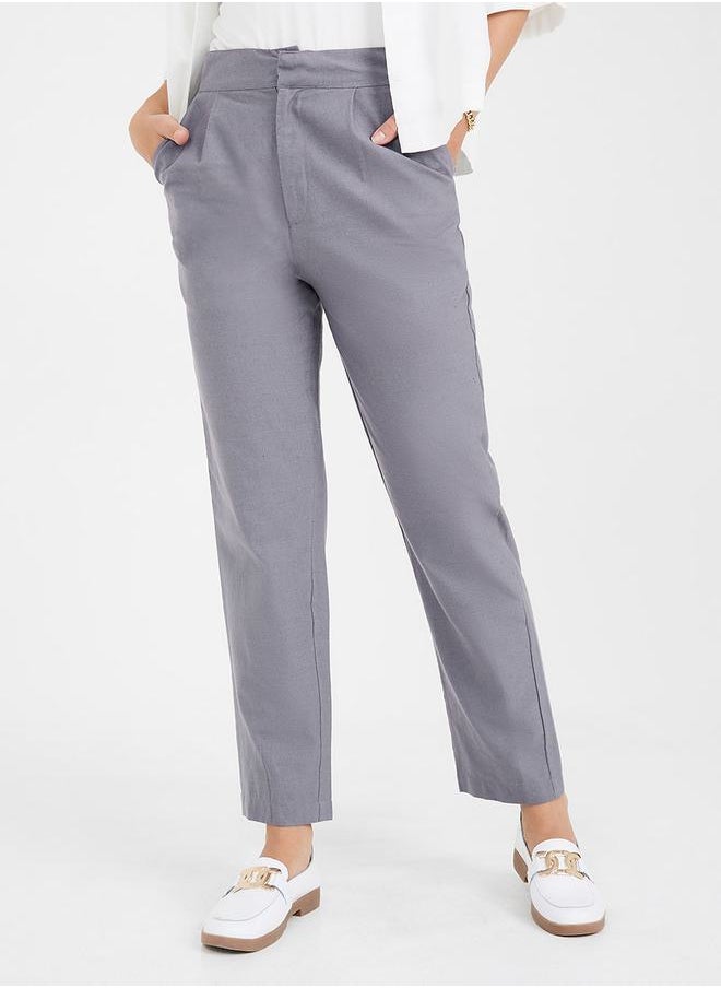 Styli - High Rise Crop Length Tapered Trouser - Image 1