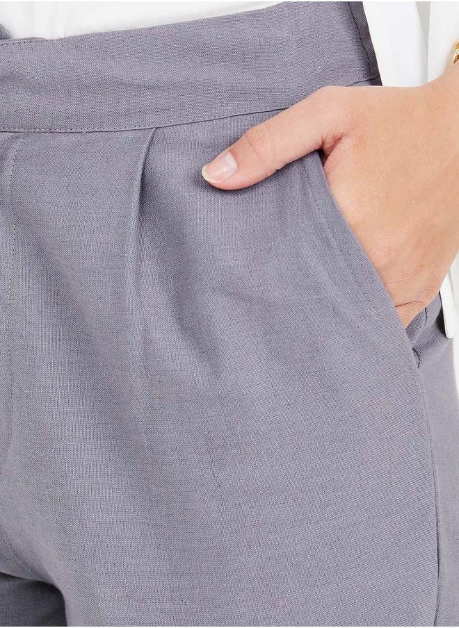 Styli - High Rise Crop Length Tapered Trouser - Image 1