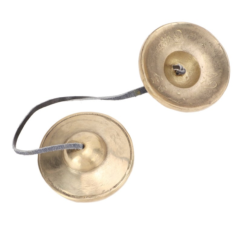 Tibetan Cymbals: 7-Metal Brass Handcraft With Auspicious Symbols - Strong Sound Penetration Handcraft Tingsha for Yoga Meditation Sound Therapy Religious Ceremonies Gift Giving - Image 2