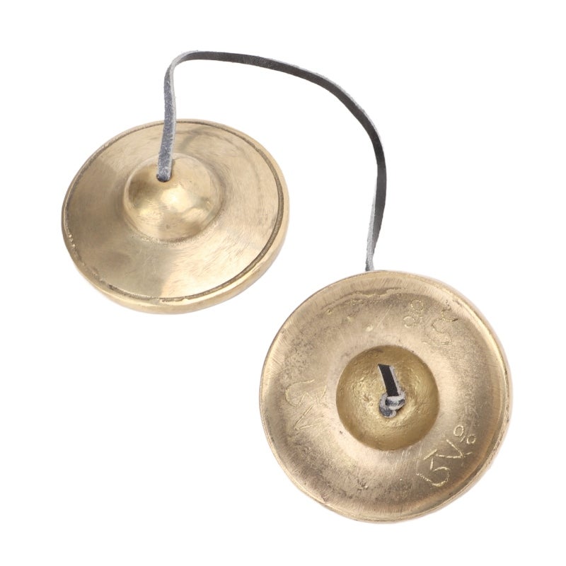 Tibetan Cymbals: 7-Metal Brass Handcraft With Auspicious Symbols - Strong Sound Penetration Handcraft Tingsha for Yoga Meditation Sound Therapy Religious Ceremonies Gift Giving - Image 1