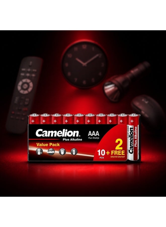 Camelion AAA Alkaline Batteries 12 Pack (10+2 Free), Long Lasting Triple A Batteries for Household Electronics - Image 5