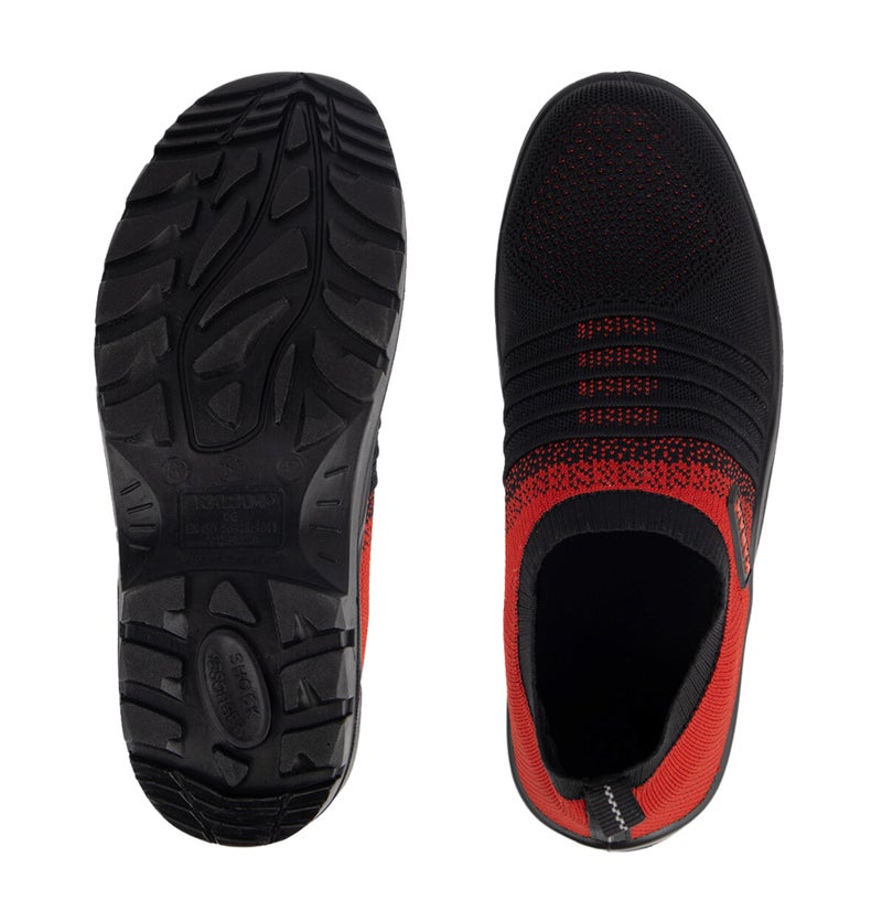 KARAM Flytex FS202 Safety Shoes for Men | Sporty Design, Lightweight with Single Density | Antistatic, Antislip, Oil & Heat Resistant with Fiber Toe | Red & Black | Size-07 - Image 4