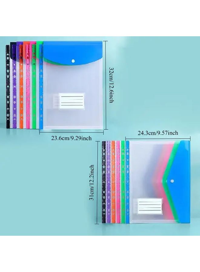 Large Capacity Horizontal A4 Plastic File Folder 11 Hole Ring Binder Expandable - Image 2