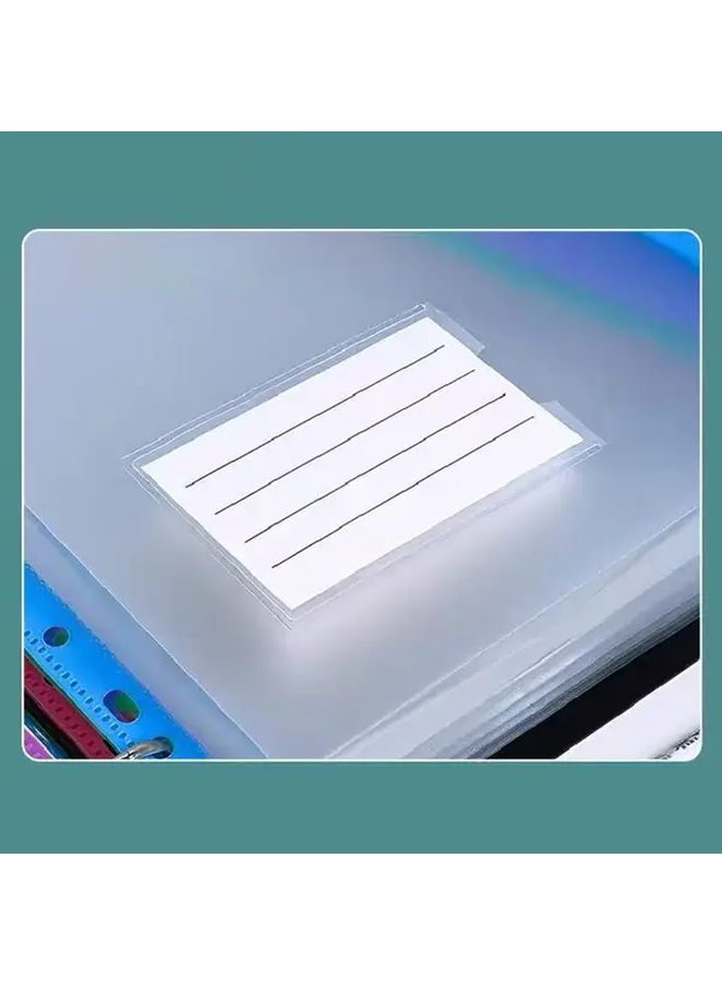 Large Capacity Horizontal A4 Plastic File Folder 11 Hole Ring Binder Expandable - Image 5