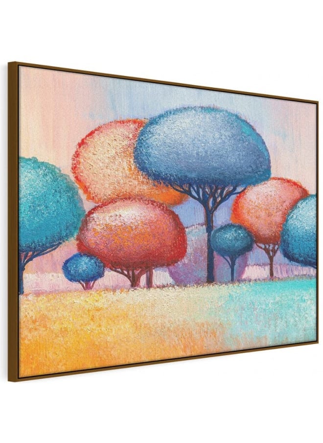 Home Gallery - Abstract Framed Portrait of colorful trees 120x80 - Image 1