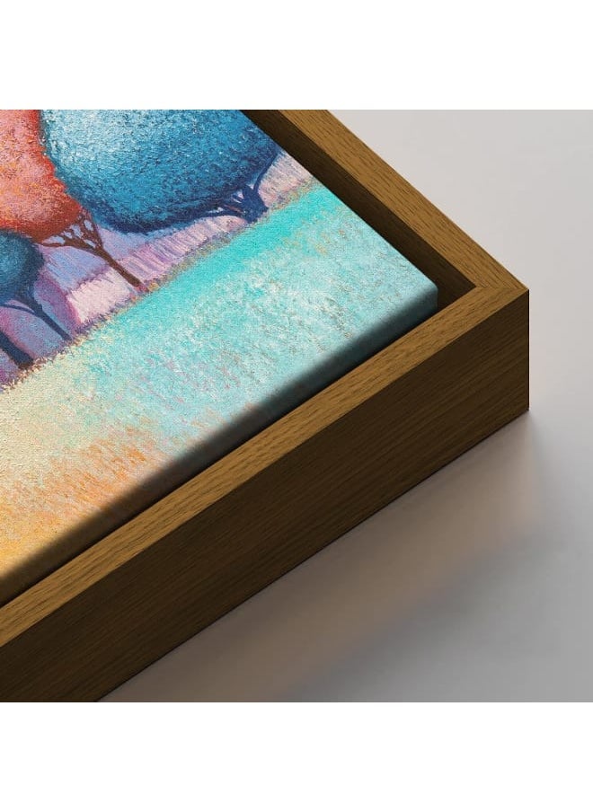 Home Gallery - Abstract Framed Portrait of colorful trees 120x80 - Image 1