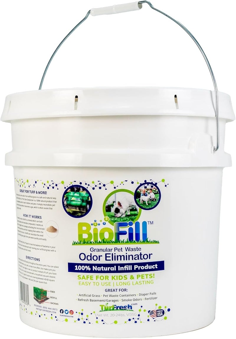 BioFill BioTurf Granular Turf Infill – Naturally Derived Turf Deodorizer for Pet Urine and Poop, Yard Odor Eliminator for Artificial Grass – Safe for Pets, Kids & Outdoor Use – 3.5 Gallon Pail - Image 3