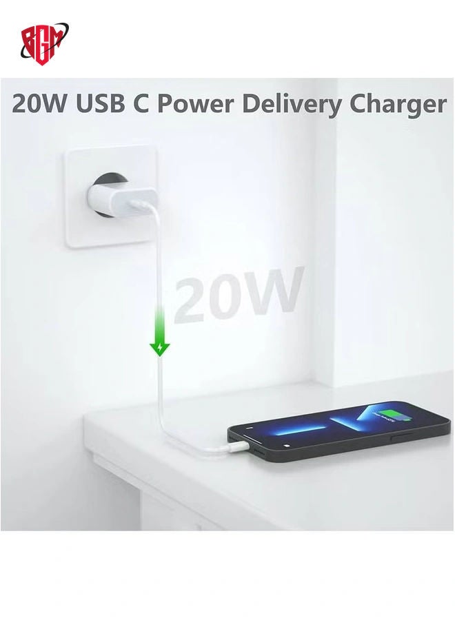 BGM 20W Fast USB C Travel Charger Plug Adaptor for iPhone 14/14 Plus/14 Pro/14 Pro Max/13 12 11 SE XR XS Max X, Galaxy, - Image 2