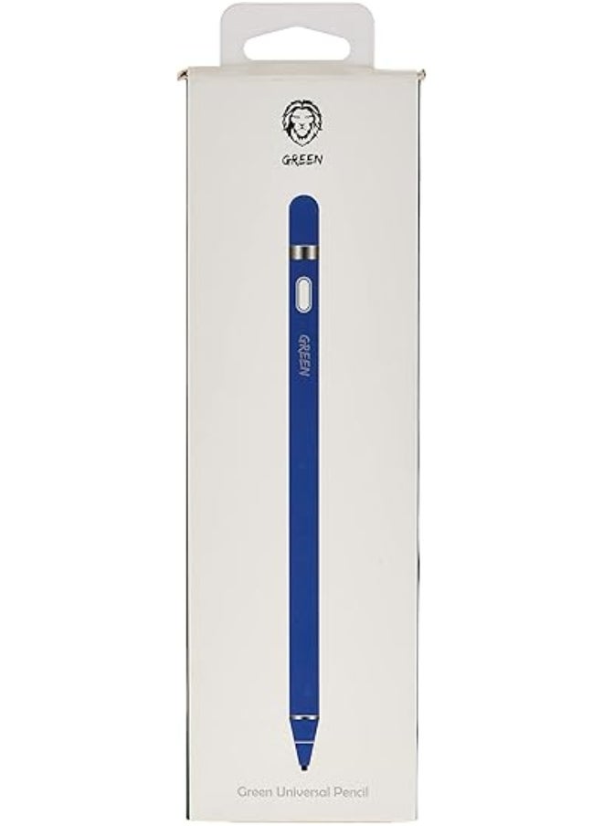 GREEN LION - Touch Pen 100mAh, 1.45mm Soft Fine Tip, Built in Micro USB Charging, Easy to Use Touch Stylus Pen For iOS/Andriod Phones, iPad, Tablets - Blue - Image 1