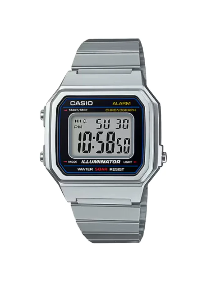 CASIO Unisex Stainless Steel Digital Watch B650WD-1ADF - 41.2 mm