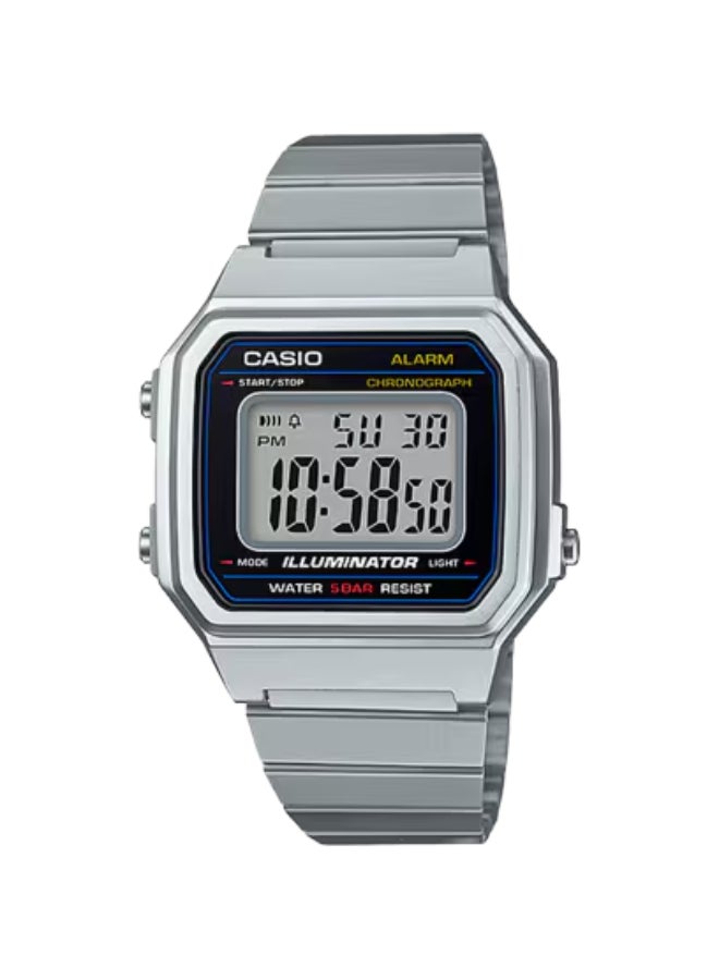 CASIO Unisex Stainless Steel Digital Watch B650WD-1ADF - 41.2 mm