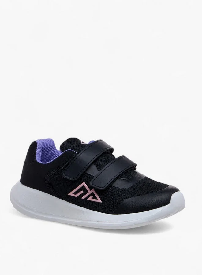 Oaklan By Shoexpress Logo Print School Sports Shoes With Hook And Loop Closure