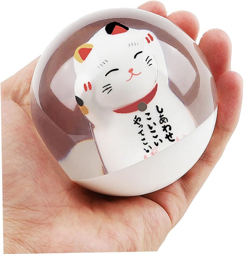 BESTonZON Car Shift Knob Manual Gear Lever Stick Handle Lucky Cat Decorative Vehicle Gear Shift Knob Replacement for Universal Cars - Image 4