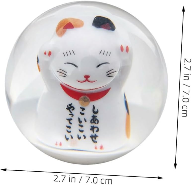 BESTonZON Car Shift Knob Manual Gear Lever Stick Handle Lucky Cat Decorative Vehicle Gear Shift Knob Replacement for Universal Cars - Image 2