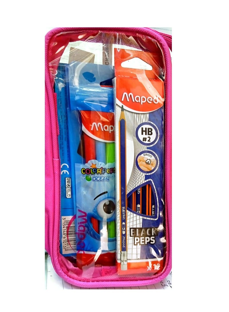 مابد مجموعة قرطاسية مدرسية من Maped بألوان متنوعة - Image 1