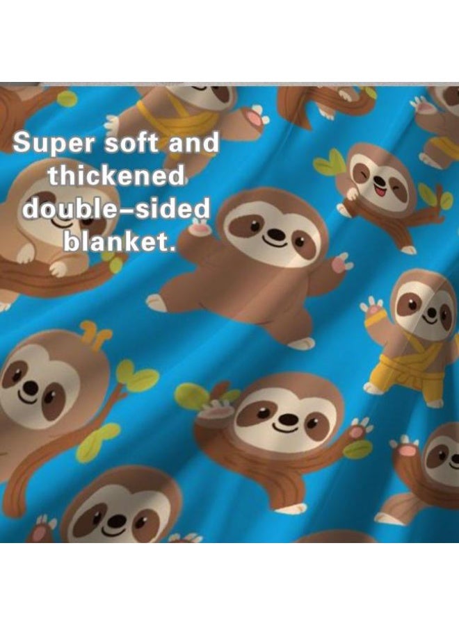 عام بطانية رقيقة من الفانيلا الكرتونية للأطفال والرضع (دافئة ومريحة، ومناسبة للنوم والألعاب) 70 سم * 100 سم - Image 5