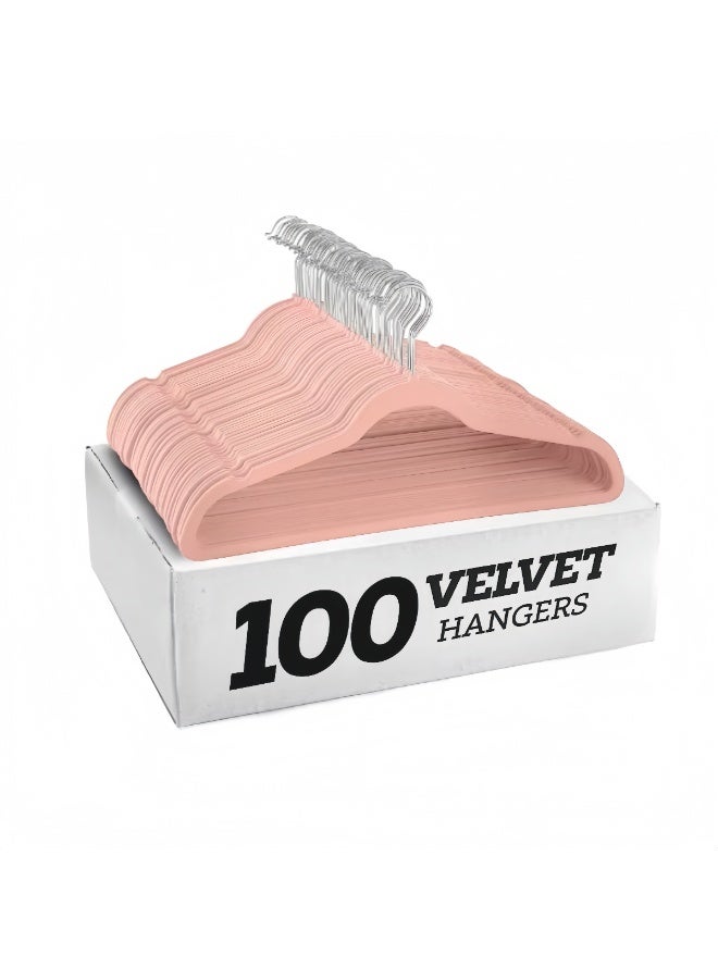 BLOOMING TIME Non-Slip Velvet Hangers Suit Hangers Ultra Thin Space – Non-Slip Velvet Closet Hangers with 360° Swivel Hook, Ultra-Thin Space-Saving Design, Heavy-Duty (Holds Up to 10 lbs) for Coats, Jackets, Shirts, Dresses & Pants - Image 1