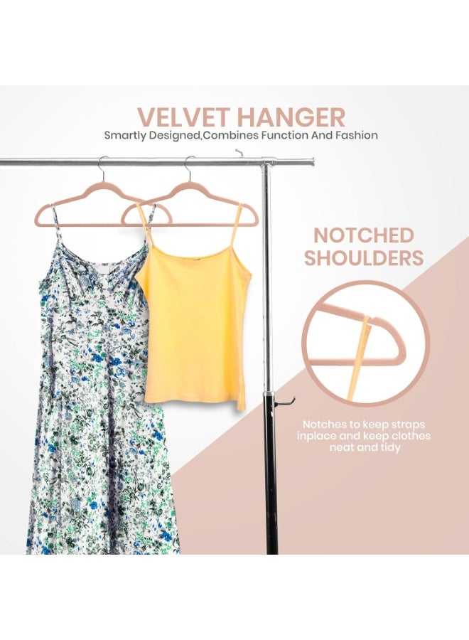 BLOOMING TIME Non-Slip Velvet Hangers Suit Hangers Ultra Thin Space – Non-Slip Velvet Closet Hangers with 360° Swivel Hook, Ultra-Thin Space-Saving Design, Heavy-Duty (Holds Up to 10 lbs) for Coats, Jackets, Shirts, Dresses & Pants - Image 4