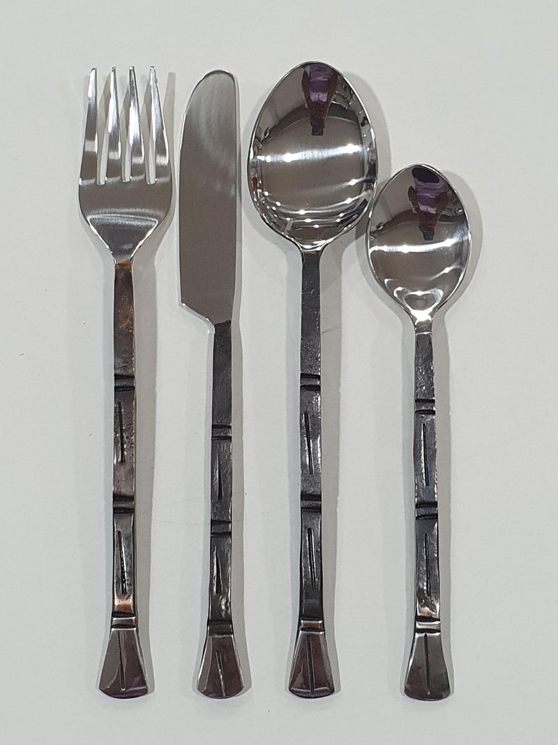 Dinner Set Hand Forged Stainless Steel Flatware Fork Spoon Knife Rustic Kitchen Kitchen Accessories Viking Cutlery Medieval Cutlery Dining sets