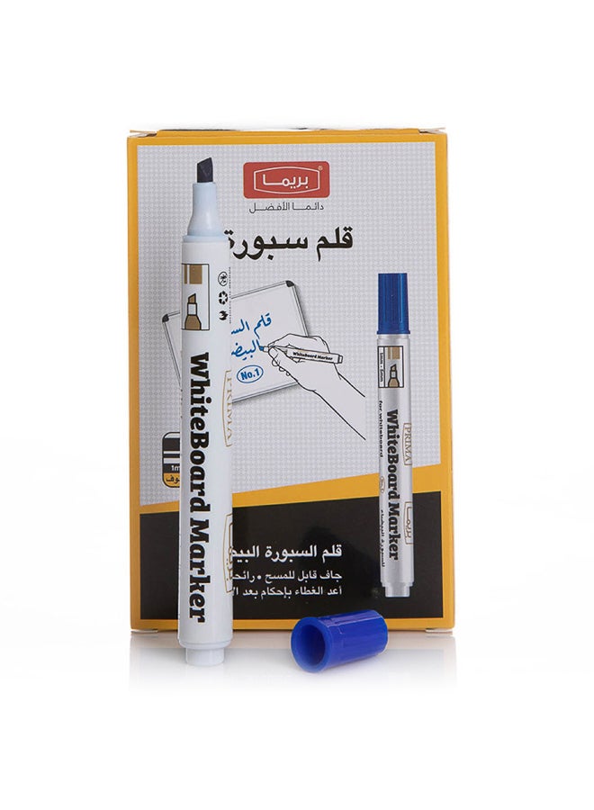 بريما قلم سبورة أزرق — جفاف سريع، تركيبة منخفضة الرائحة، طرف دقيق للكتابة بدقة | خيار خرطوشة قابلة لإعادة التعبئة، يمسح نظيفًا، مثالي للفصول الدراسية والمكاتب والعروض - Image 1