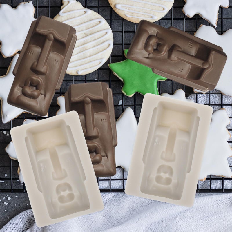 Moai Silicone Chocolate Mold Flexible Candy Making Mold For Easter Cake DIY - Image 5