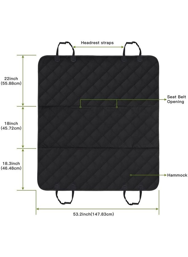 Lukzer - Car Pet Blanket Waterproof Seat Cover Travel Hammock Dog Back Seat Protection Seat Cover With Seat Anchors For Pet Hairs & Scratches (Black) - Image 1