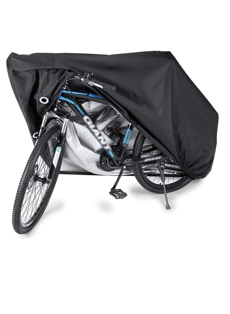 Generic 210D Bike Cover Oxford Fabric Waterproof Bicycle Cover with Lock Holes, Outdoor Bicycle Rain Cover UV Protection for All Weather Conditions  - Image 1