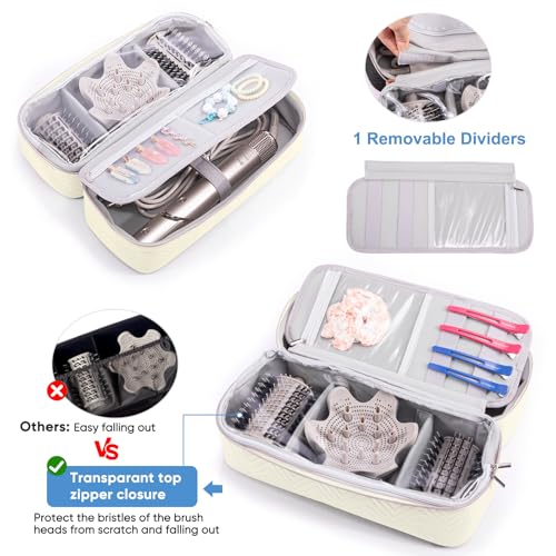 ELCUPA Hair Tools Travel Case with Black Hair Dryer Bag, Large Hair Tools Travel Carrying Case for Shark FlexStyle/SmoothStyle - Hair Air Wrap Dryer Storage Case Flat Curling Iron Travel Organizer - Image 2