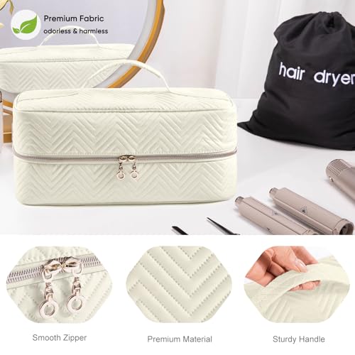ELCUPA Hair Tools Travel Case with Black Hair Dryer Bag, Large Hair Tools Travel Carrying Case for Shark FlexStyle/SmoothStyle - Hair Air Wrap Dryer Storage Case Flat Curling Iron Travel Organizer - Image 4