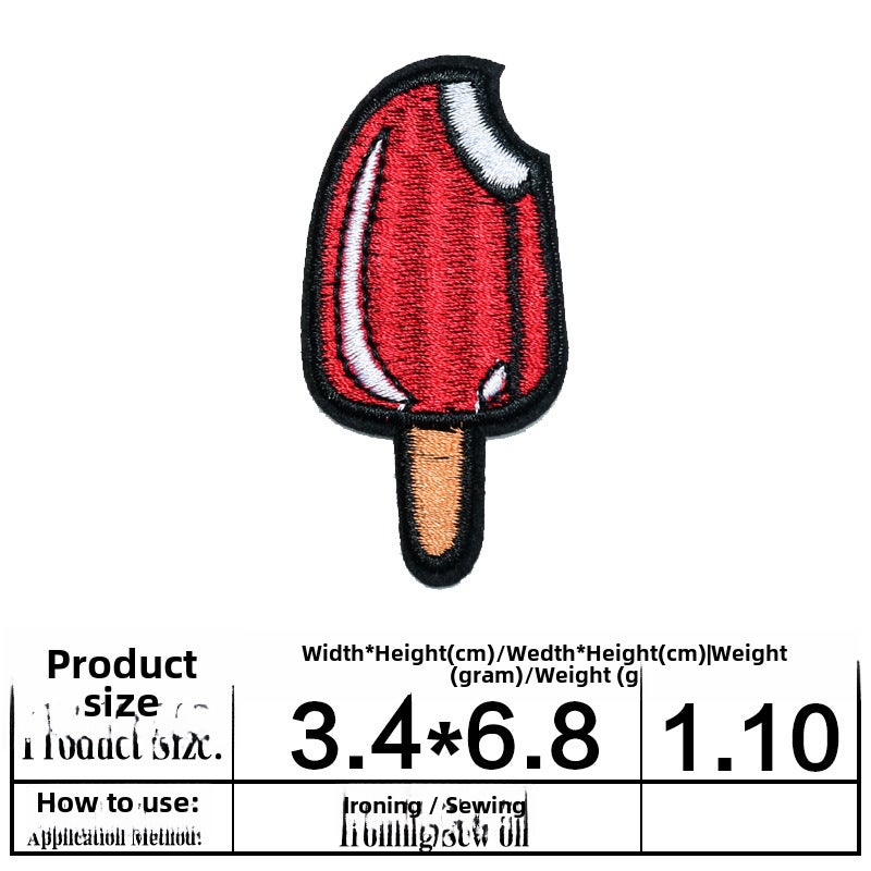 Embroidered Patches for Ice Cream Candy Cake 1899