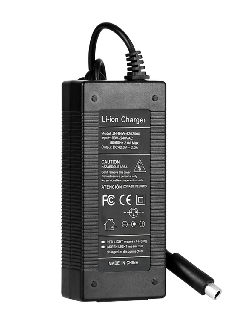 Electric Scooter Charger, 42V 2A AC Scooter ChargersUniversal Electric Scooter Charger, Battery Charger for Electric Scooter Battery Black  - Image 3