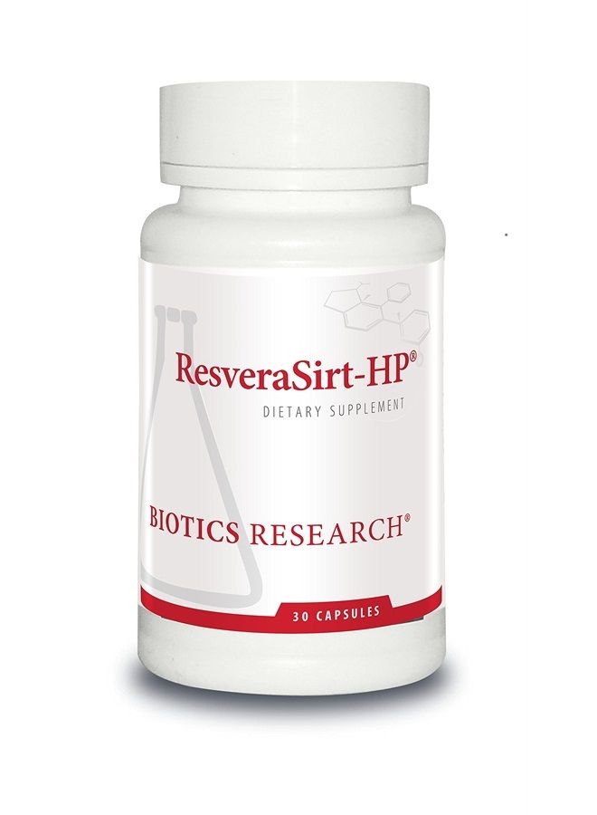BIOTICS Research ResveraSirt HP Formulated by Dr. Mark Houston, Trans Resveratrol, Quercetin, Increase Sirtuin Activity, Cardiovascular Support, Heart Power, Anti-Aging, Vascular Support. 30caps - Image 1