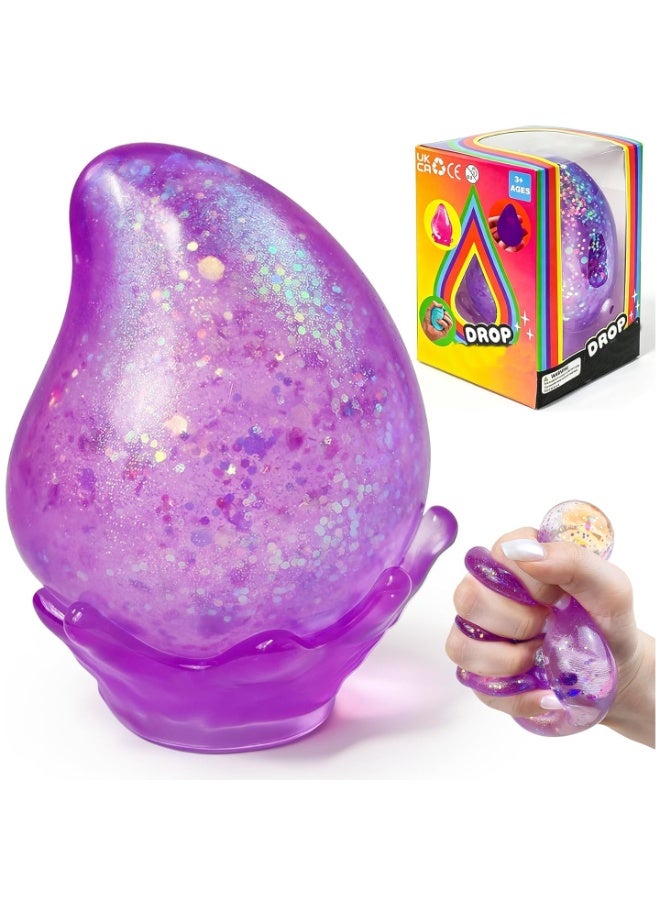 Joyzeno Dream Squishy Drop Stress Ball,Water Drop Fidget Stress Ball, Malt Sugar Balls Sensory for Relief Anxiety,Suitable As Birthday Gifts,Rewards (Purple) - Image 1