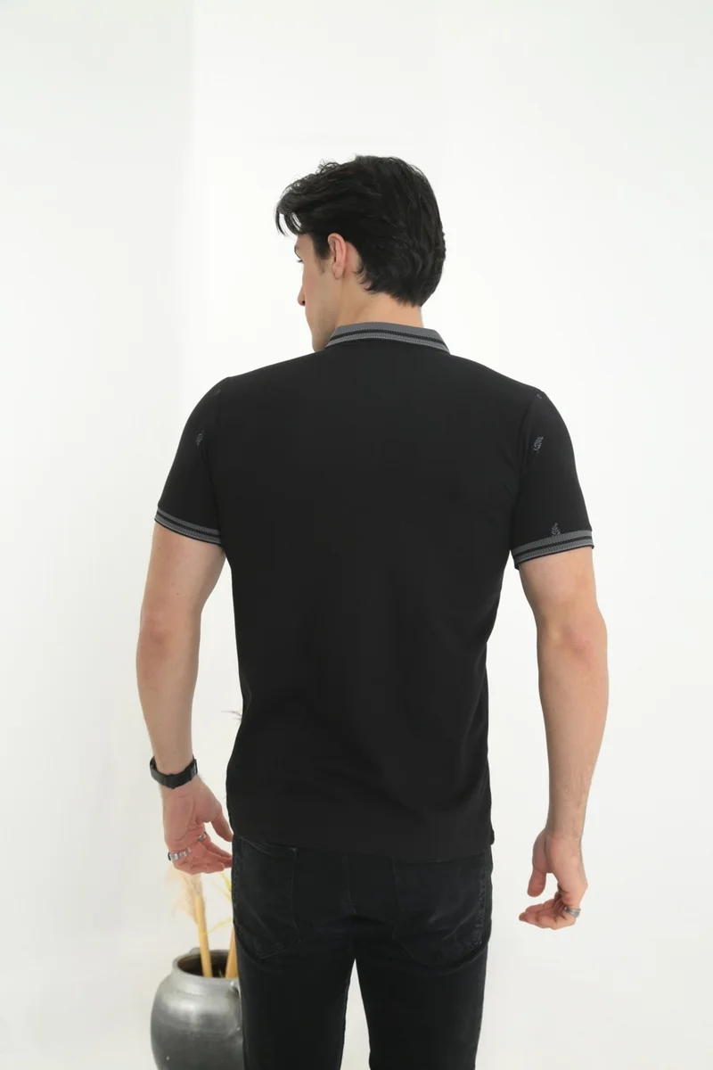 كي ام كي كومبين KMK Combination Men's Slimfit Model Polo Collar T-Shirt