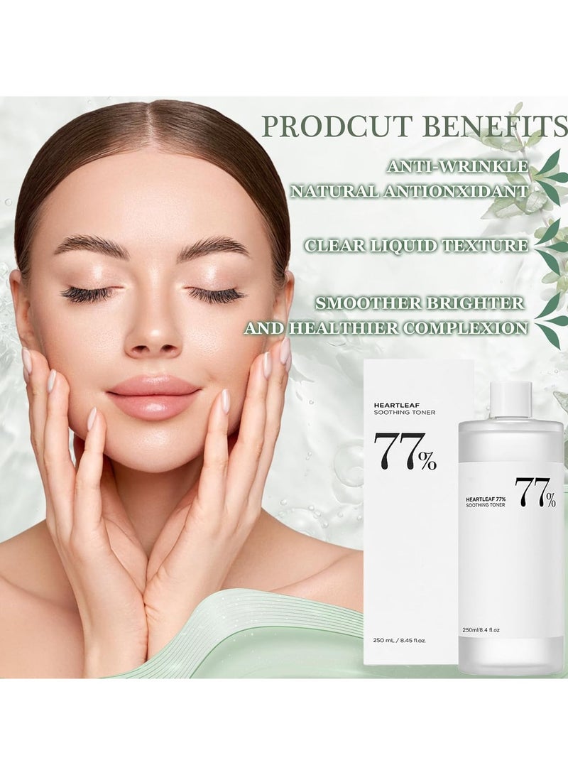 DubaiGallery Heartleaf 77% Soothing Toner I pH 5.5 Trouble Care, Calming Skin, Refreshing, Hydrating, Purifying, Cruelty Free, Vegan 250ml - Image 2