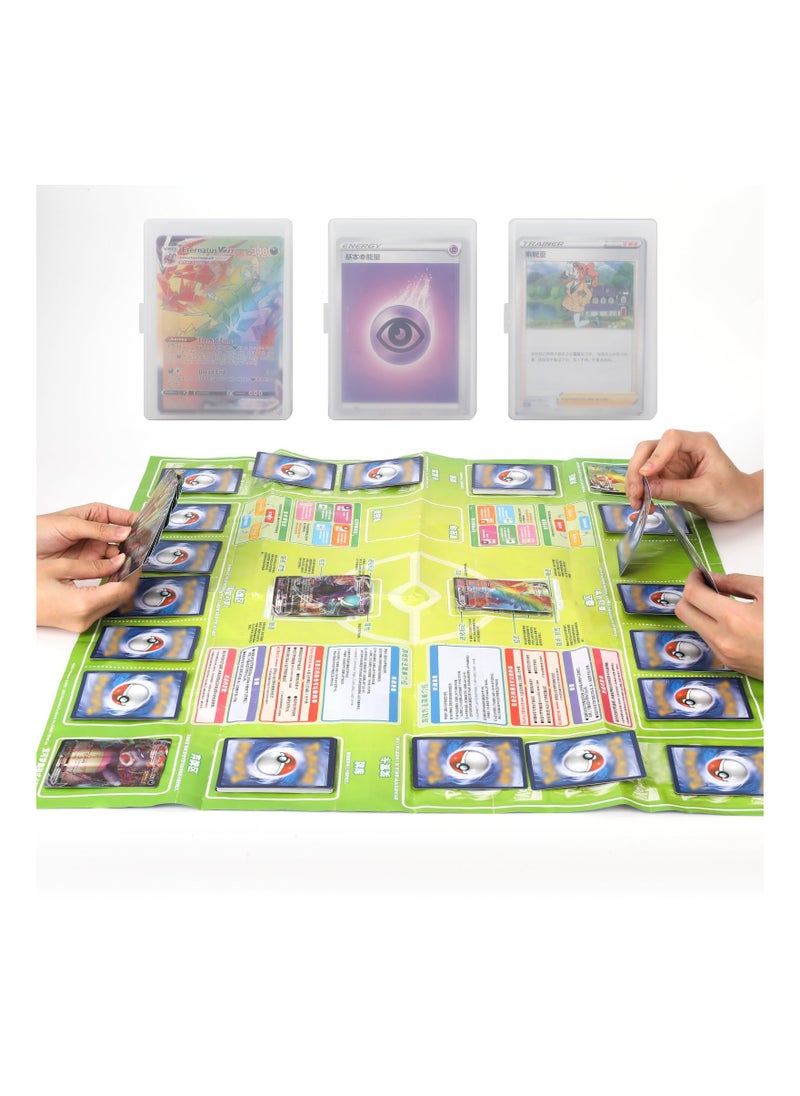 KASTWAVE - Trading Card Storage Box, Playing Card Case Holder Organizer for 800+ Pokemon, MTG, Yugioh, TCG Cards, Clear Plastic Card Case with 11 Individual Starter Deck Box - Image 1
