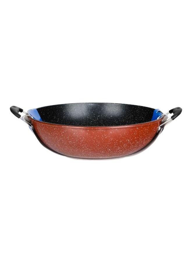 Bister - Non-Stick Granite Wok 2 Side Handle (36Cm) | Insulated Bowl Great Bowl For Holiday & Dinner | Keeps Food Hot & Fresh For Long Hours, Black & Brown Color - Image 1