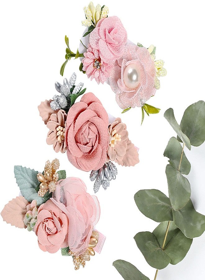 jingewell Girls Flower Hair Bows and Clips Set - 3pcs Accessories for Baby, Toddler, and Teen Girls (Hiar clips set 1) - Image 5