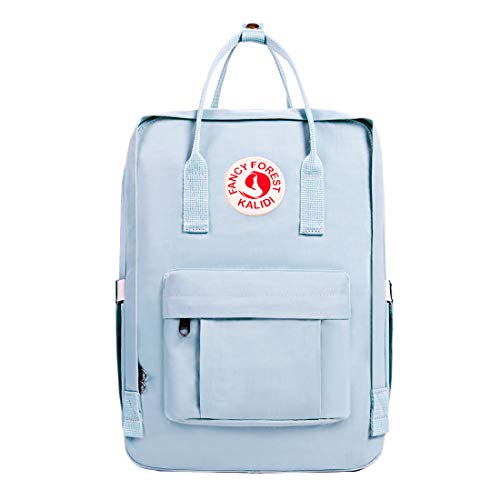 KALIDI Casual Laptop Backpack 15 Inches Classic Camping Rucksack Travel Outdoor Square Daypack College Hiking Gym Bag, Sky Blue - Image 1