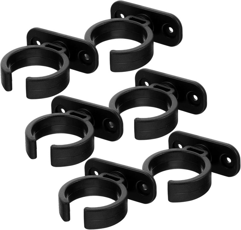 6Pcs Small Microphone Stand Holders Multi Function Table Mount Clamps Durable Plastic Desk Clamps Non Slip Design for Firm Microphone Installation Flat Surfaces - Image 1