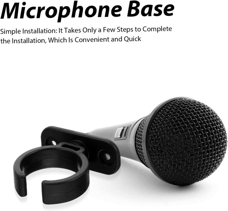6Pcs Small Microphone Stand Holders Multi Function Table Mount Clamps Durable Plastic Desk Clamps Non Slip Design for Firm Microphone Installation Flat Surfaces - Image 4