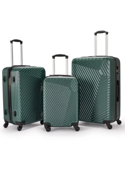 LIMRA Travel Bags it consists of 3 luggage bags with a modern design and a solid green color