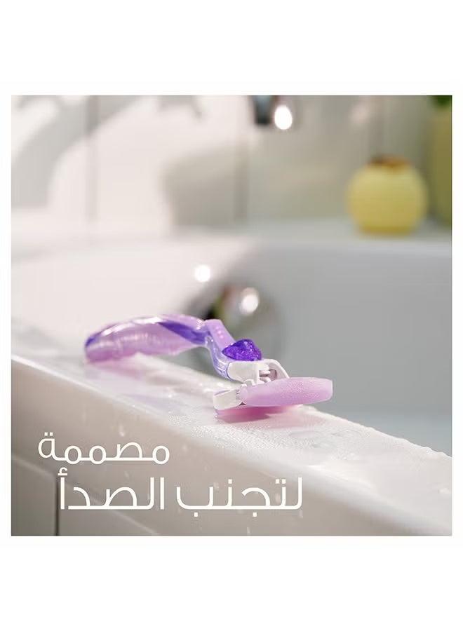 شفرات حلاقة جيليت فينوس كومفورت جلايد بريز 2 في 1 للنساء - 4 قطع - Image 3
