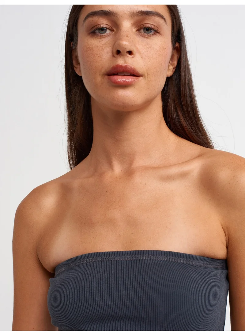 ديلفين 20674 Washed Crop Top-Anthracite