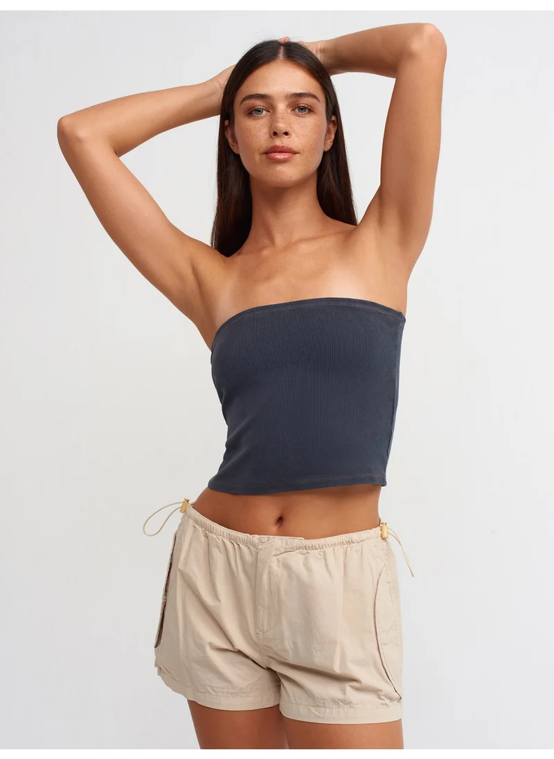 ديلفين 20674 Washed Crop Top-Anthracite
