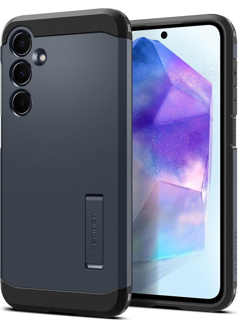 Spigen Tough Armor for Samsung Galaxy A55 Case Cover with Extreme Impact Foam - Metal Slate  - Image 1