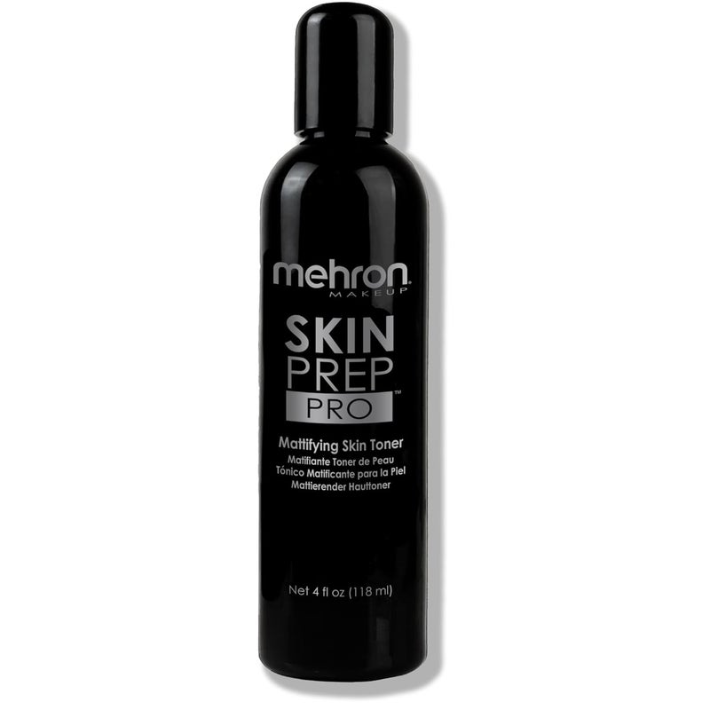 Mehron Makeup Skin Prep Pro Mattifying Skin Toner  Long Lasting PreMakeup Primer 4 fl oz 120 ml