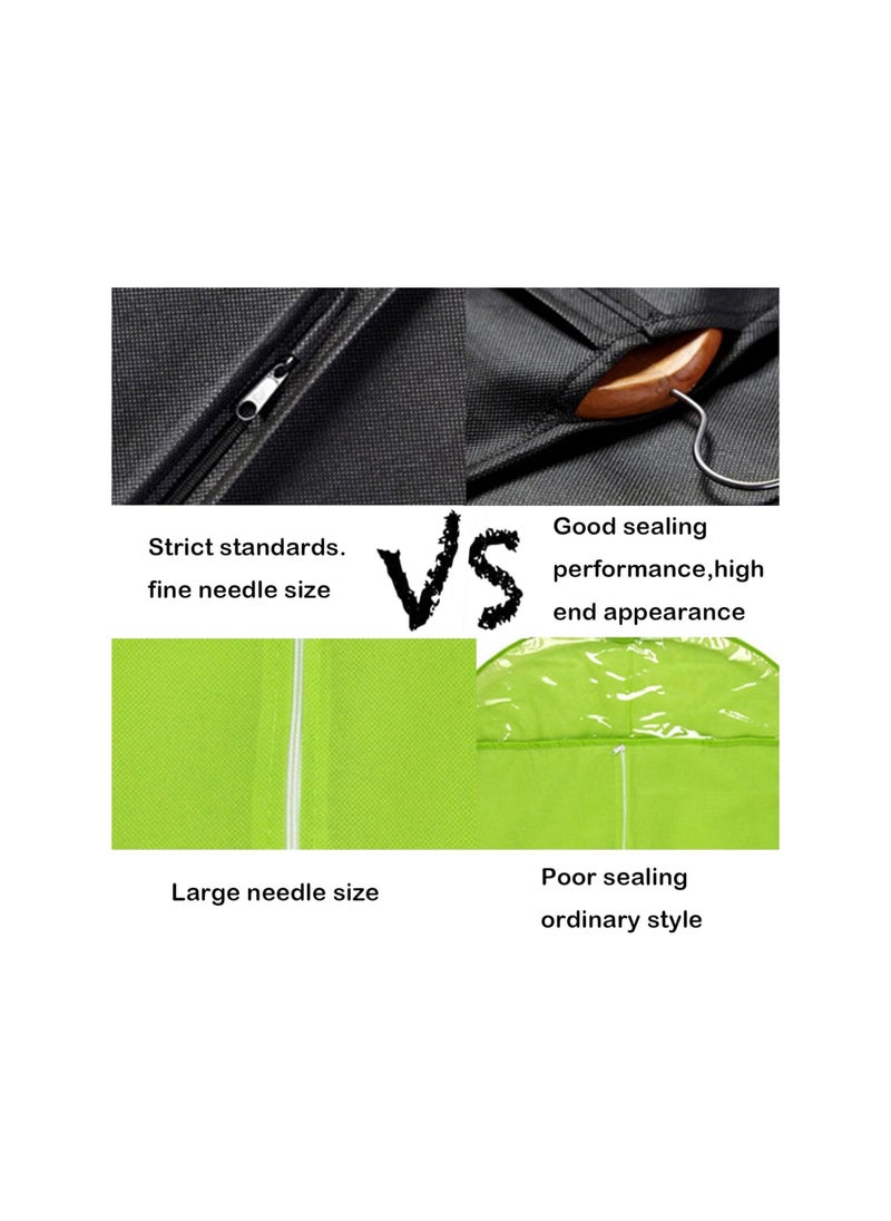 SYOSI Premium Black Garment Bags for Men, 2 Pack Dustproof and Moisture-Resistant Suit Covers for Travel and Storage, Reusable Breathable with Durable Zipper, Perfect for Suits and Coats Protection - Image 4