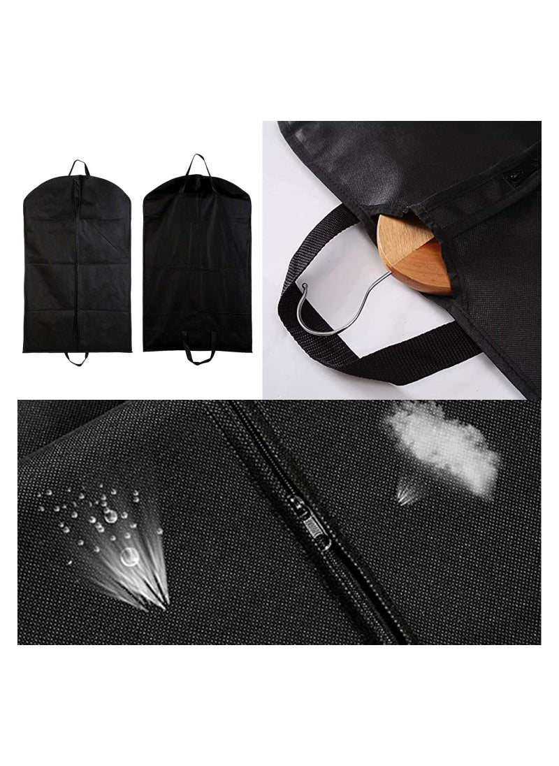SYOSI Premium Black Garment Bags for Men, 2 Pack Dustproof and Moisture-Resistant Suit Covers for Travel and Storage, Reusable Breathable with Durable Zipper, Perfect for Suits and Coats Protection - Image 3