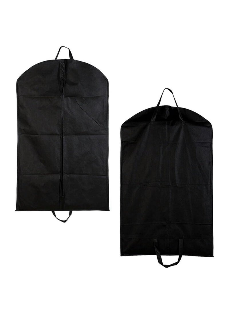 SYOSI Premium Black Garment Bags for Men, 2 Pack Dustproof and Moisture-Resistant Suit Covers for Travel and Storage, Reusable Breathable with Durable Zipper, Perfect for Suits and Coats Protection - Image 1